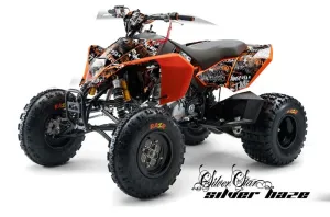 KTM 450 / 505 / 525 ATV Graphic Kit - 2008-2010 Silver Star - Silverhaze Orange