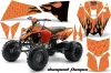 KTM 450 / 505 / 525 ATV Graphic Kit - 2008-2010 Diamond Flames Black