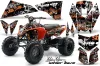 KTM 450 / 505 / 525 ATV Graphic Kit - 2008-2010 Silver Star - Silverhaze Orange