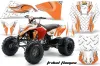 KTM 450 / 505 / 525 ATV Graphic Kit - 2008-2010 Tribal Flames Orange