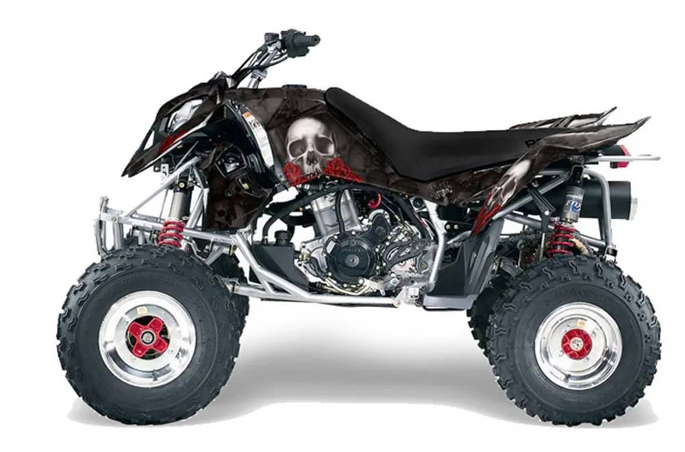 Polaris Outlaw 450 / 500 / 525 ATV Graphic Kit - 2006-2008 Bone Collector Black