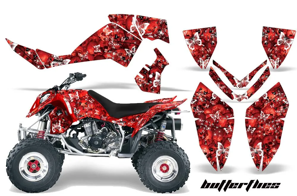Polaris Outlaw 450 / 500 / 525 ATV Graphic Kit - 2006-2008 Butterfly Red