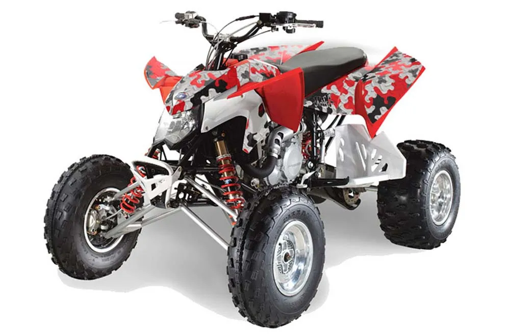 Polaris Outlaw 450 / 500 / 525 ATV Graphic Kit - 2009-2012 Camoplate Red