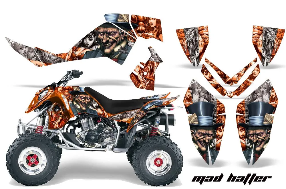 Polaris Outlaw 450 / 500 / 525 ATV Graphic Kit - 2006-2008 Mad Hatter Silver