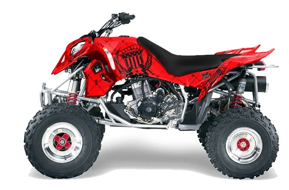 Polaris Outlaw 450 / 500 / 525 ATV Graphic Kit - 2006-2008 Silver Star - Reloaded Black