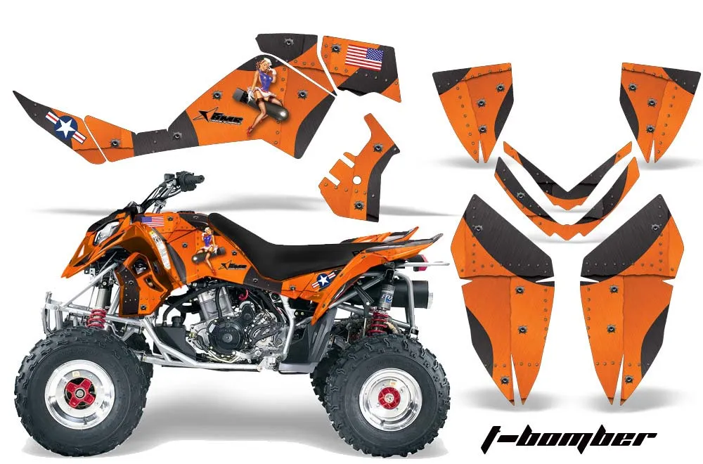 Polaris Outlaw 450 / 500 / 525 ATV Graphic Kit - 2006-2008 T Bomber Orange