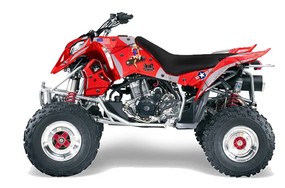 Polaris Outlaw 450 / 500 / 525 ATV Graphic Kit - 2006-2008 T Bomber Red