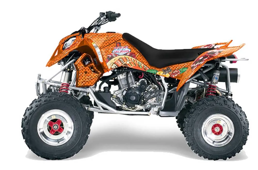 Polaris Outlaw 450 / 500 / 525 ATV Graphic Kit - 2006-2008 Vegas Baller Orange