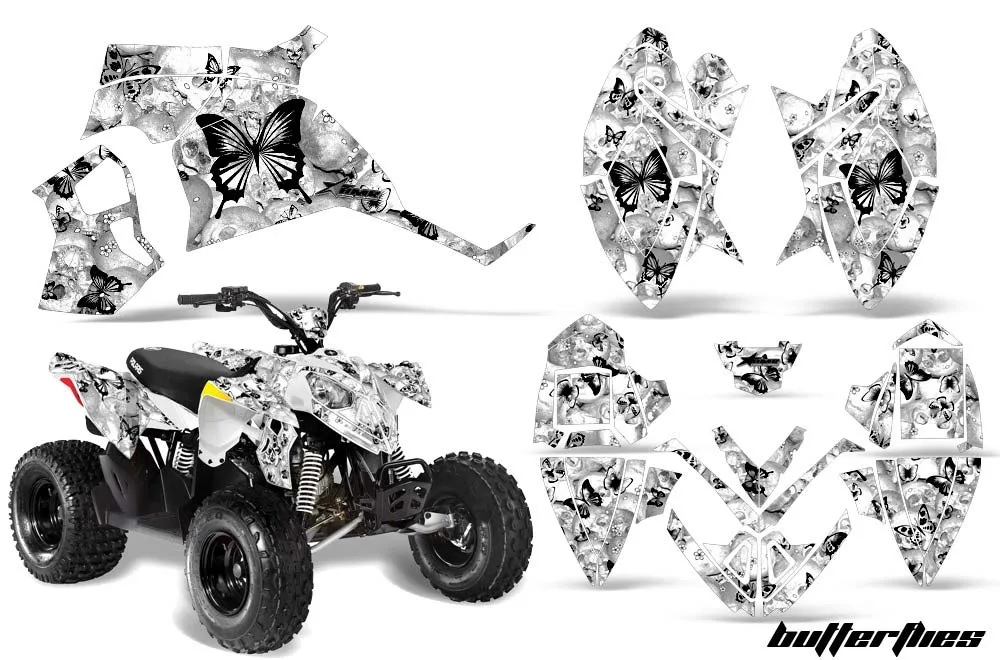 Polaris Outlaw 90 / 110 ATV Graphic Kit - 2002-2025 Butterfly Black