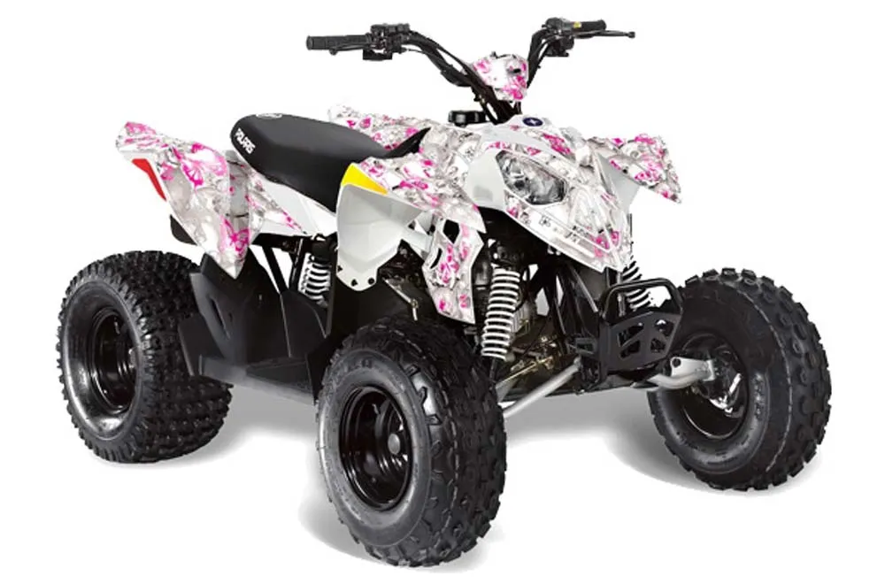 Polaris Outlaw 90 / 110 ATV Graphic Kit - 2002-2025 Butterfly Pink