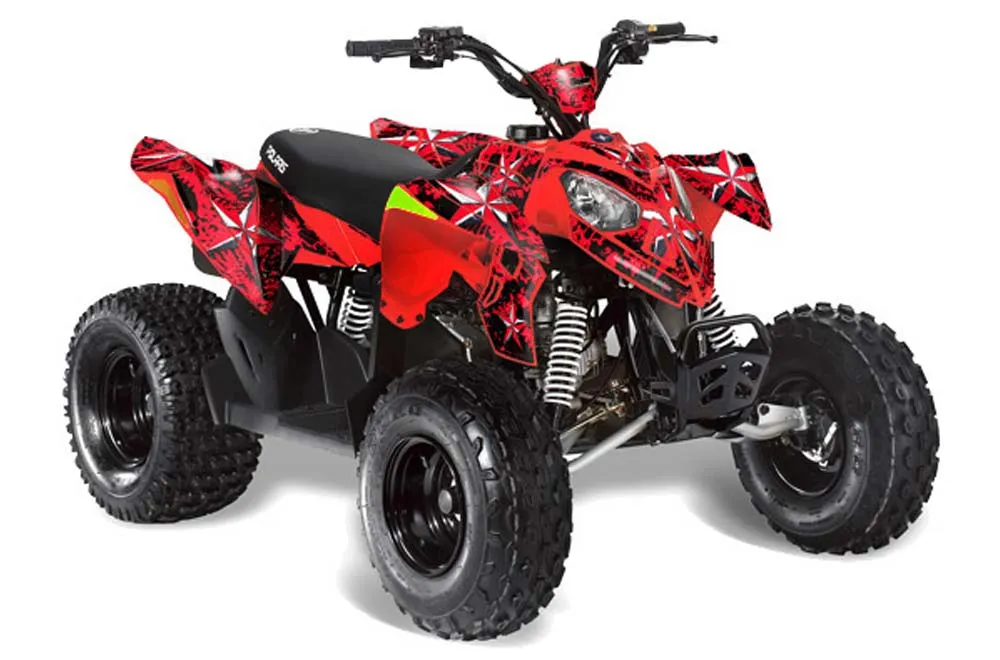 Polaris Outlaw 90 / 110 ATV Graphic Kit - 2002-2025 Northstar Red