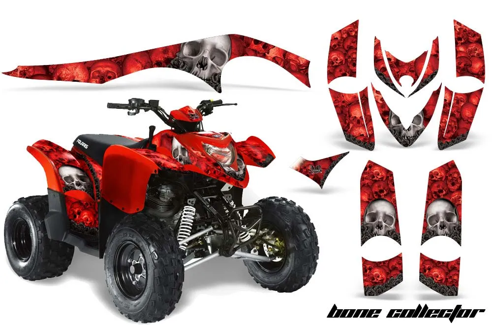 Polaris Phoenix 200 ATV Graphic Kit - 2005-2023 Bone Collector Red