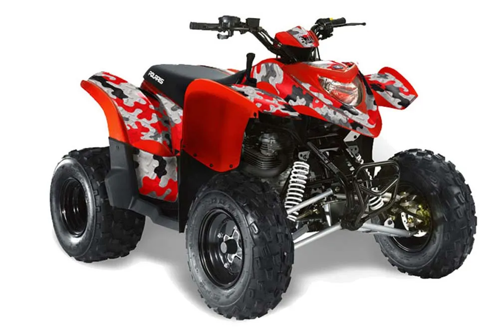 Polaris Phoenix 200 ATV Graphic Kit - 2005-2023 Camoplate Red