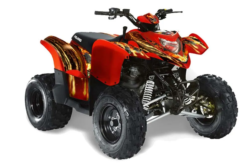 Polaris Phoenix 200 ATV Graphic Kit - 2005-2023 Firestorm Red