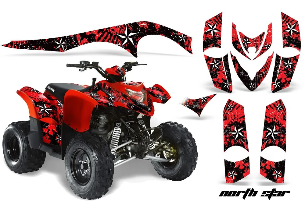 Polaris Phoenix 200 ATV Graphic Kit - 2005-2023 Northstar Red