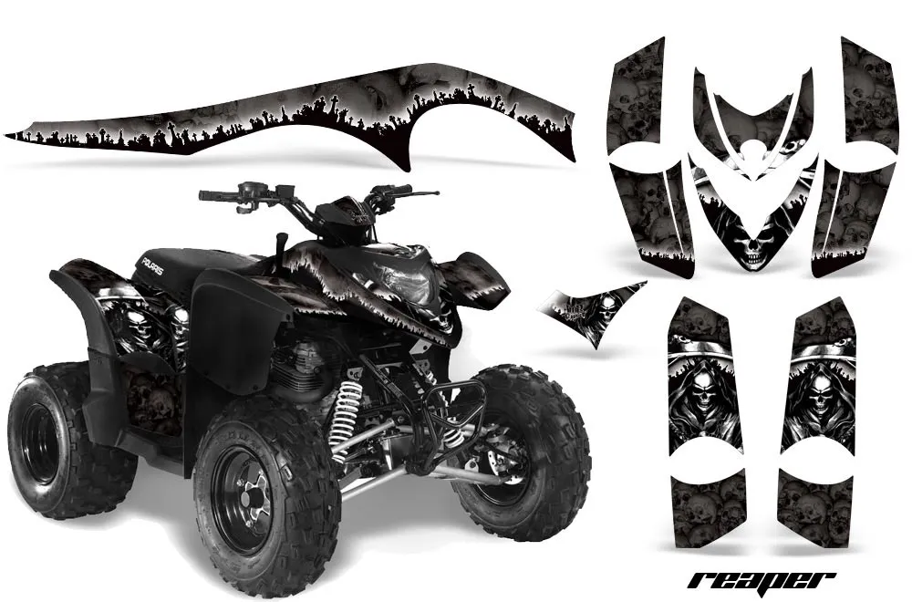 Polaris Phoenix 200 ATV Graphic Kit - 2005-2023 Reaper Black