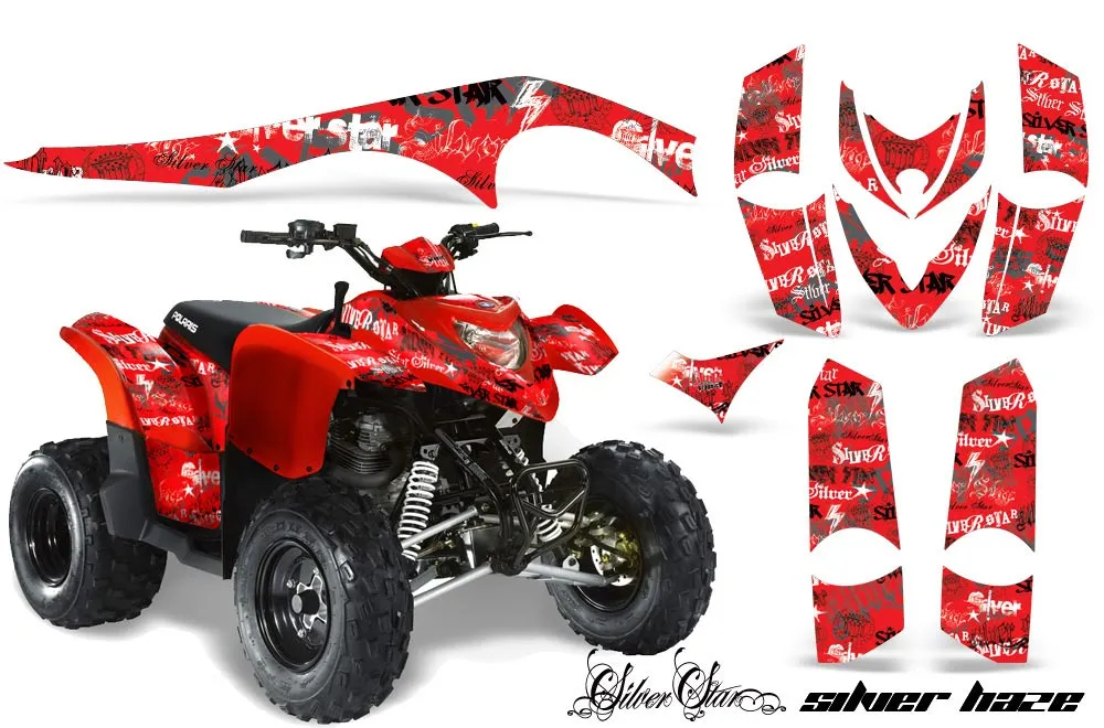 Polaris Phoenix 200 ATV Graphic Kit - 2005-2023 Stars n Stripes Red