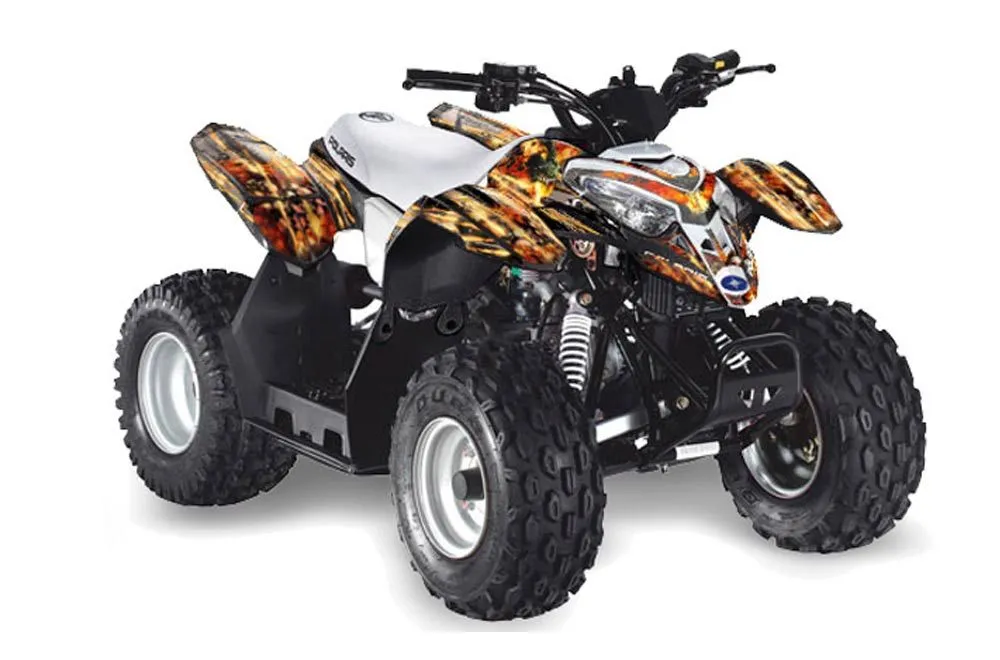 Polaris Predator 50 ATV Graphic Kit - All Years Firestorm Black