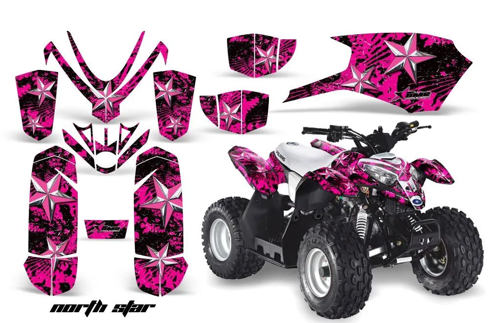 Polaris Predator 50 ATV Graphic Kit - All Years Northstar Pink