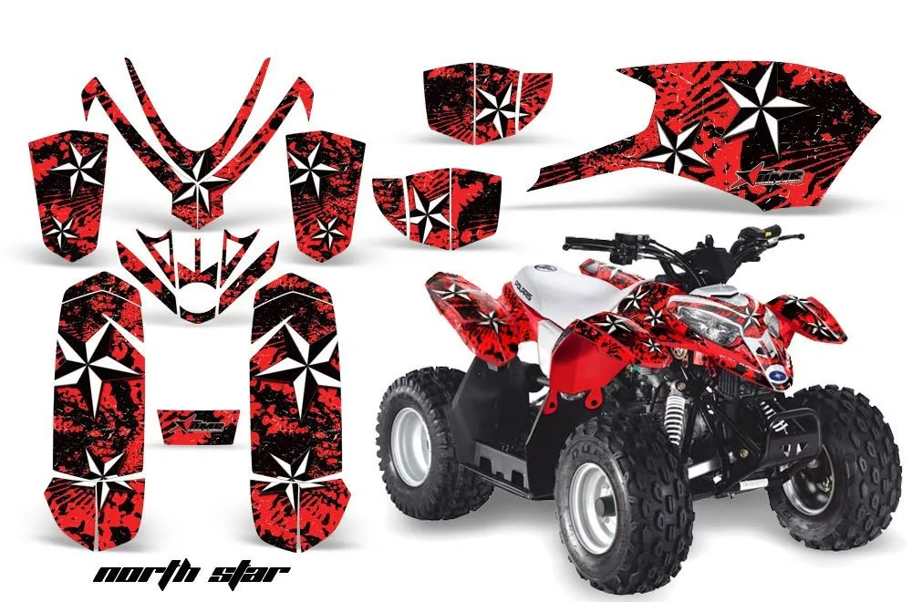 Polaris Predator 50 ATV Graphic Kit - All Years Northstar Red
