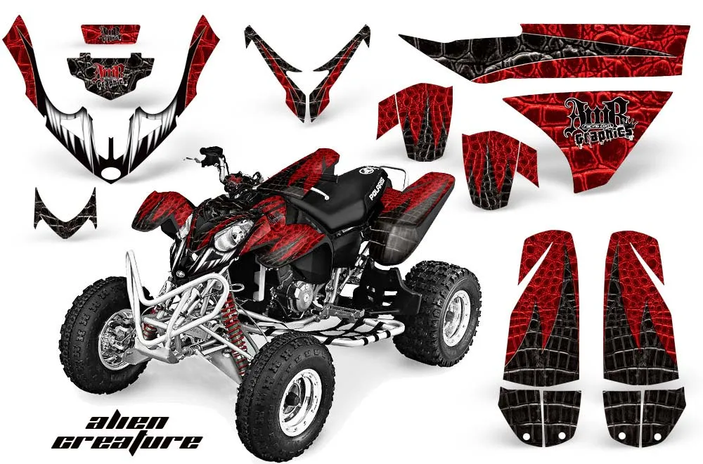 Polaris Predator 500 ATV Graphic Kit - 2002-2011 Alien Red