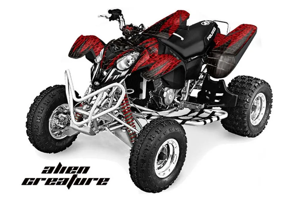 Polaris Predator 500 ATV Graphic Kit - 2002-2011 Alien Red