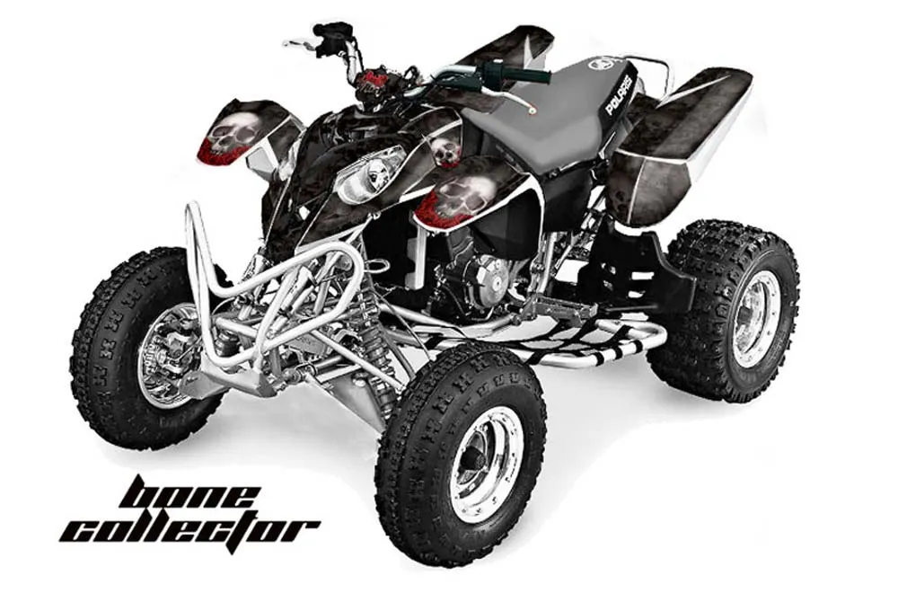 Polaris Predator 500 ATV Graphic Kit - 2002-2011 Bone Collector Black