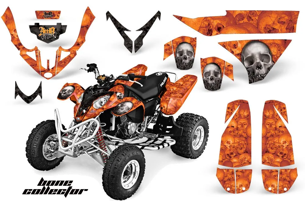 Polaris Predator 500 ATV Graphic Kit - 2002-2011 Bone Collector Orange
