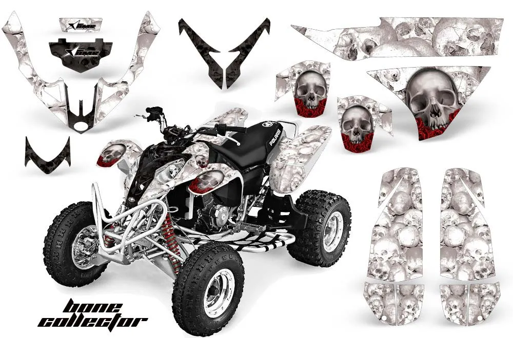 Polaris Predator 500 ATV Graphic Kit - 2002-2011 Bone Collector White