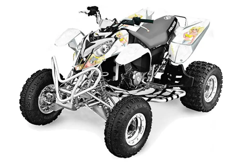 Polaris Predator 500 ATV Graphic Kit - 2002-2011 Mandy White