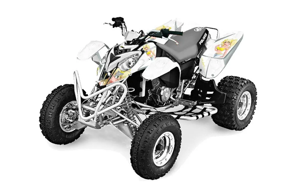Polaris Predator 500 ATV Graphic Kit - 2002-2011 Mandy White