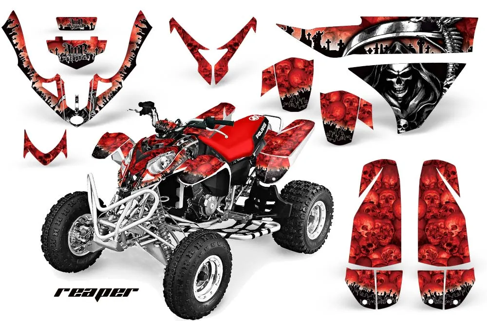 Polaris Predator 500 ATV Graphic Kit - 2002-2011 Reaper Red
