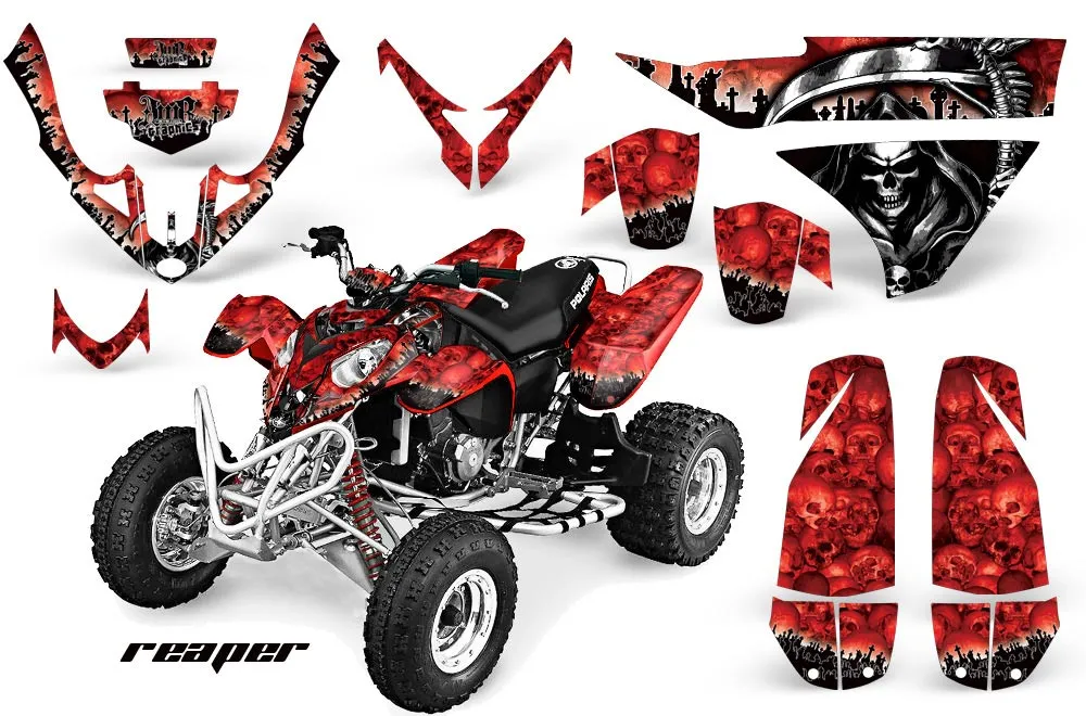 Polaris Predator 500 ATV Graphic Kit - 2002-2011 Reaper Red