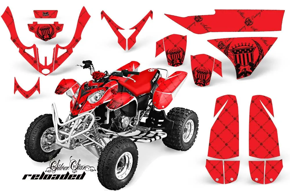 Polaris Predator 500 ATV Graphic Kit - 2002-2011 Reloaded Red