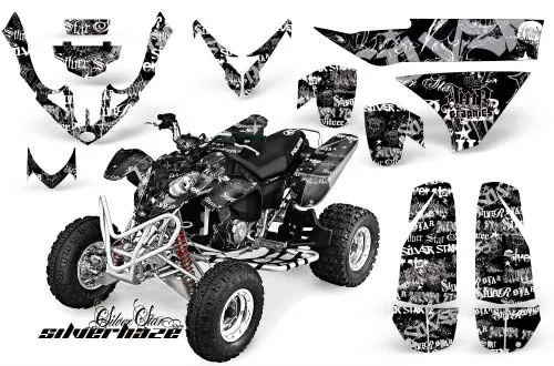 Polaris Predator 500 ATV Graphic Kit - 2002-2011 Silver Star - Silverhaze White