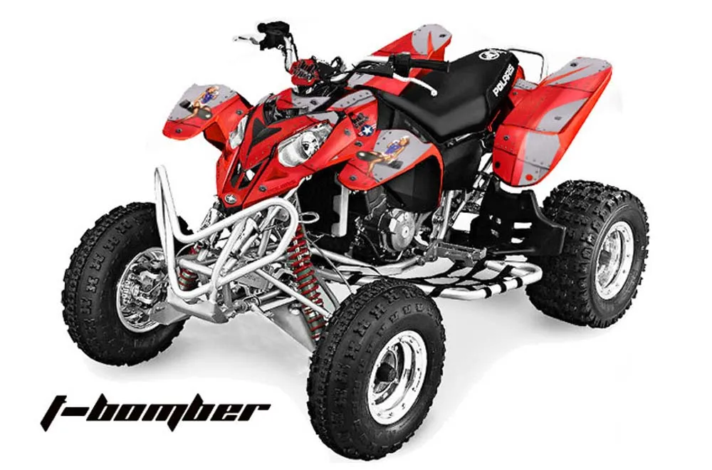 Polaris Predator 500 ATV Graphic Kit - 2002-2011 T Bomber Red