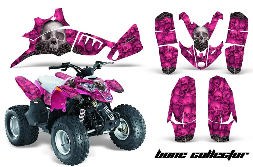 Polaris Predator 90 ATV Graphic Kit - 2002-2011 Bone Collector Pink