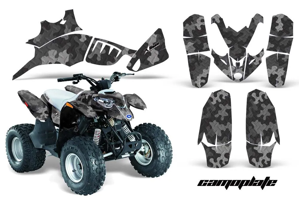 Polaris Predator 90 ATV Graphic Kit - 2002-2011 Camoplate Black