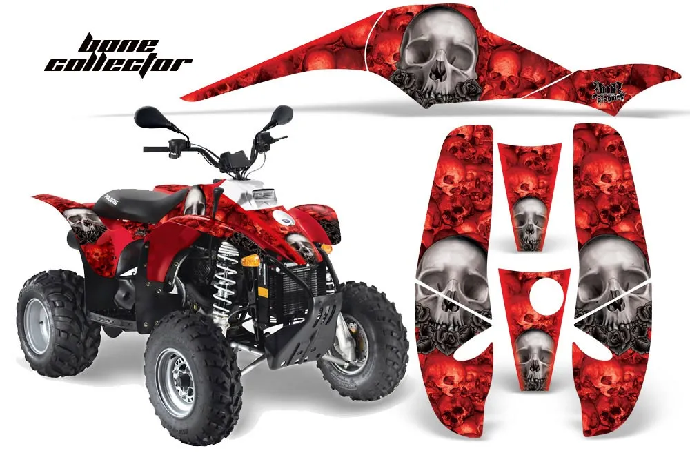 Polaris Scrambler / Trailblazer 500 ATV Graphic Kit - 1985-2009 Bone Collector Red