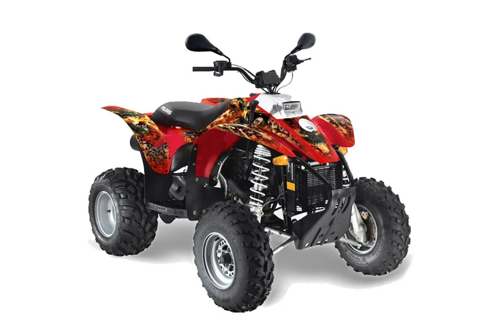 Polaris Scrambler / Trailblazer 500 ATV Graphic Kit - 1985-2009 Firestorm Red
