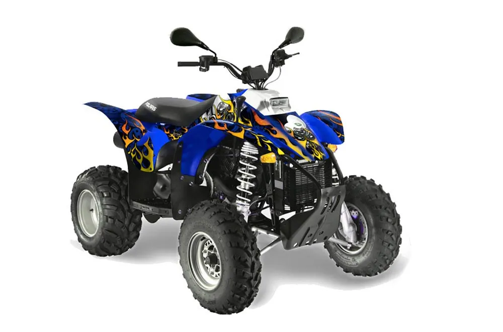 Polaris Scrambler / Trailblazer 500 ATV Graphic Kit - 1985-2009 Motorhead Blue