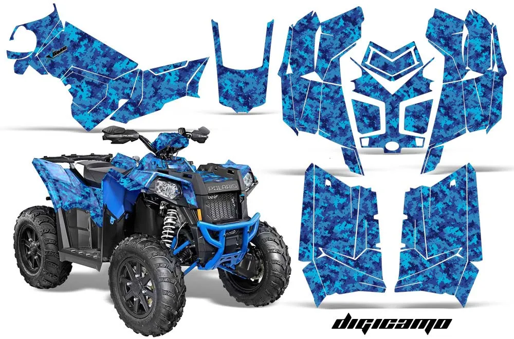 Polaris Scrambler XP 850 / 1000 ATV Graphic Kit - 2013-2016 Digi Camo Blue