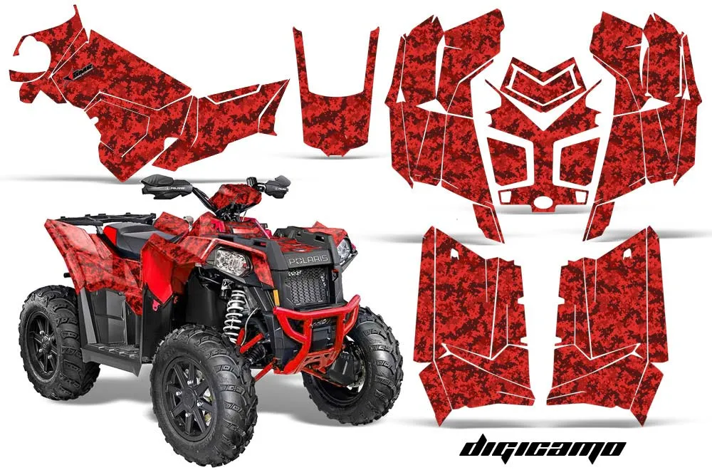 Polaris Scrambler XP 850 / 1000 ATV Graphic Kit - 2013-2016 Digi Camo Red