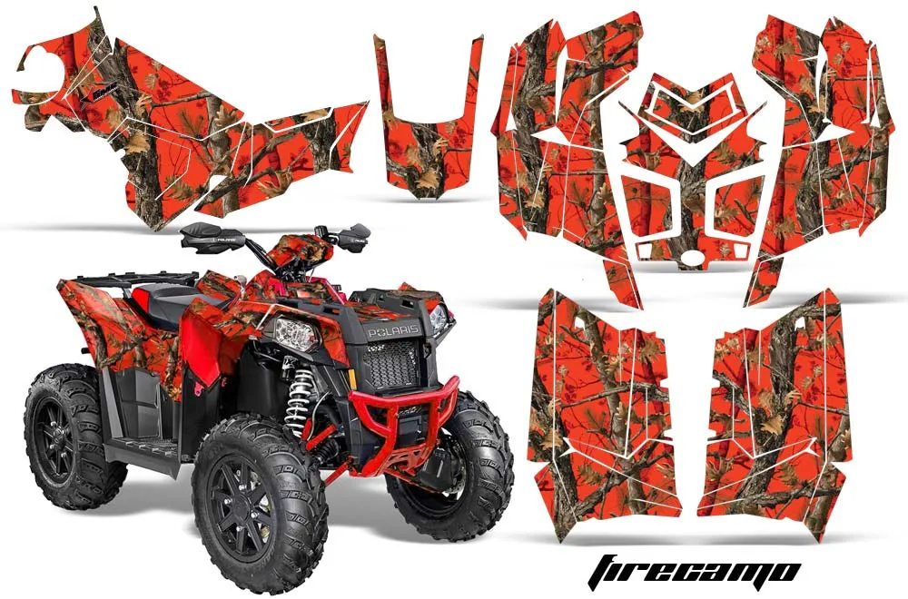 Polaris Scrambler XP 850 / 1000 ATV Graphic Kit - 2013-2016 Fire Camo