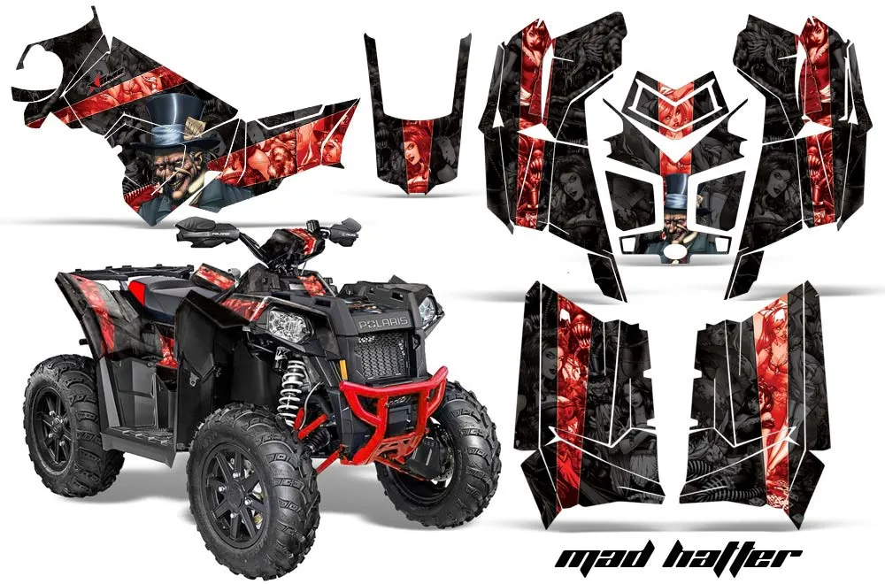 Polaris Scrambler XP 850 / 1000 ATV Graphic Kit - 2013-2016 Mad Hatter Black