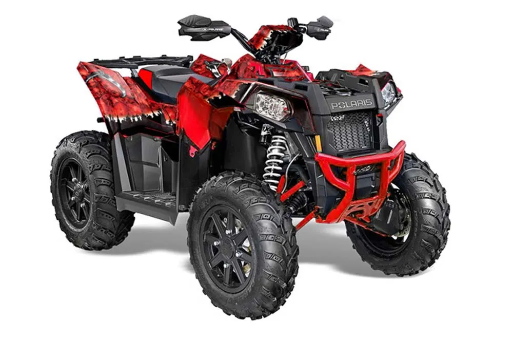 Polaris Scrambler XP 850 / 1000 ATV Graphic Kit - 2013-2016 Reaper Red
