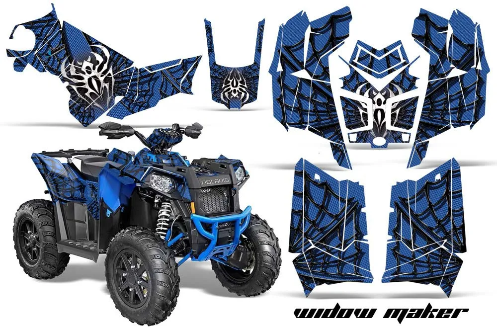 Polaris Scrambler XP 850 / 1000 ATV Graphic Kit - 2013-2016 Widow Maker Blue