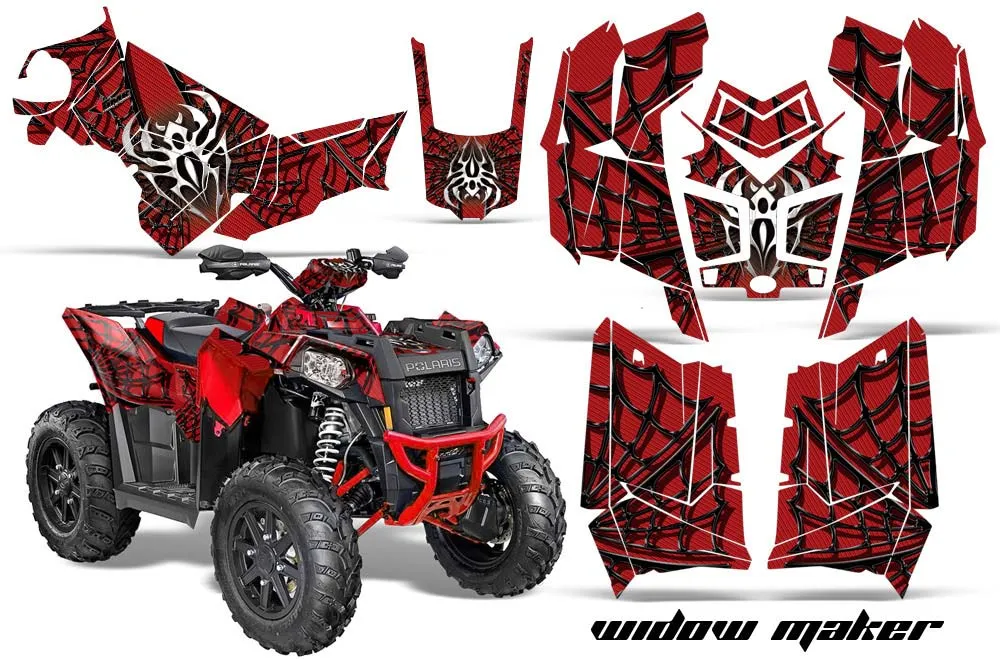 Polaris Scrambler XP 850 / 1000 ATV Graphic Kit - 2013-2016 Widow Maker Red