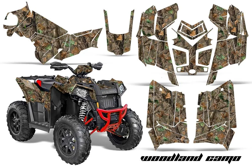 Polaris Scrambler XP 850 / 1000 ATV Graphic Kit - 2013-2016 Woodland Camo