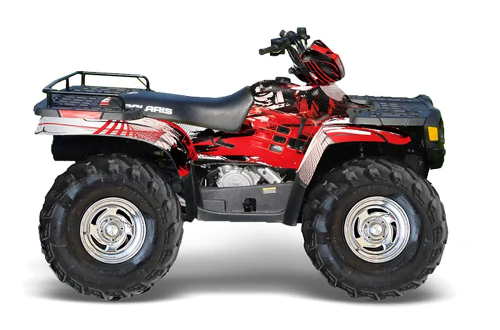 Polaris Sportsman 400 / 500 / 600 / 700 ATV Graphic Kit - 1995-2004 Carbon X Red